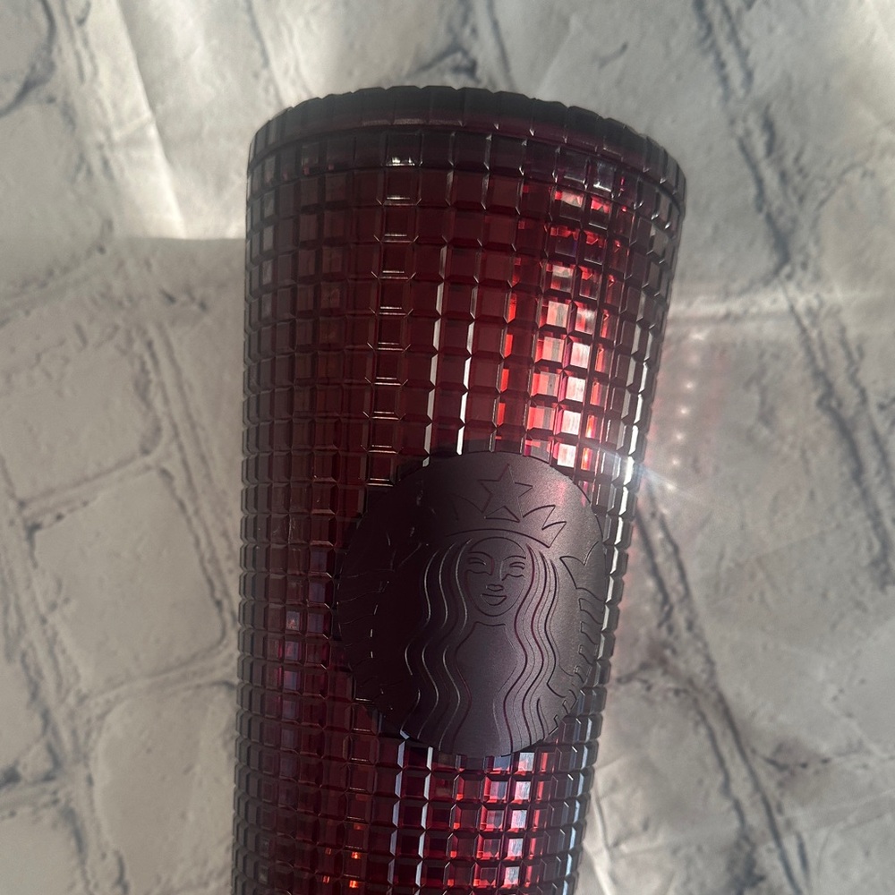 Starbucks Deep Red Textured Tumbler